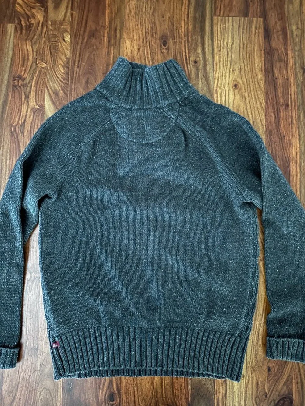 Vintage Banana Republic, Charcoal, Horn-Toggle Button Sweater, Men Size M